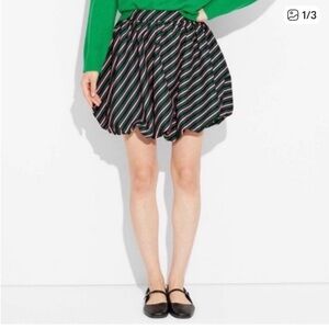 Striped Black and Pink Women's Skirt